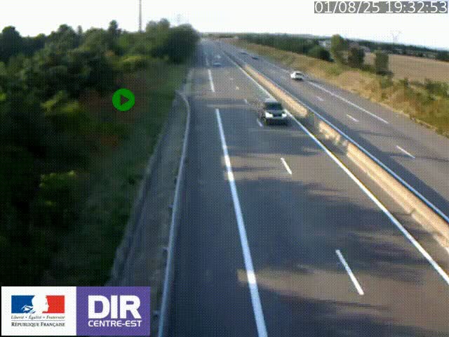 Webcam sur le contournement de Valence, sur la Nationale 7, à la jonction avec la N532, caméra orientée vers Grenoble