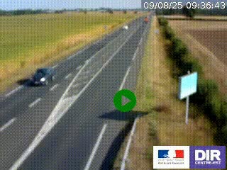 Webcam routière sur la RN7 à hauteur de Toulon-sur-Allier, entre Moulins et Vichy