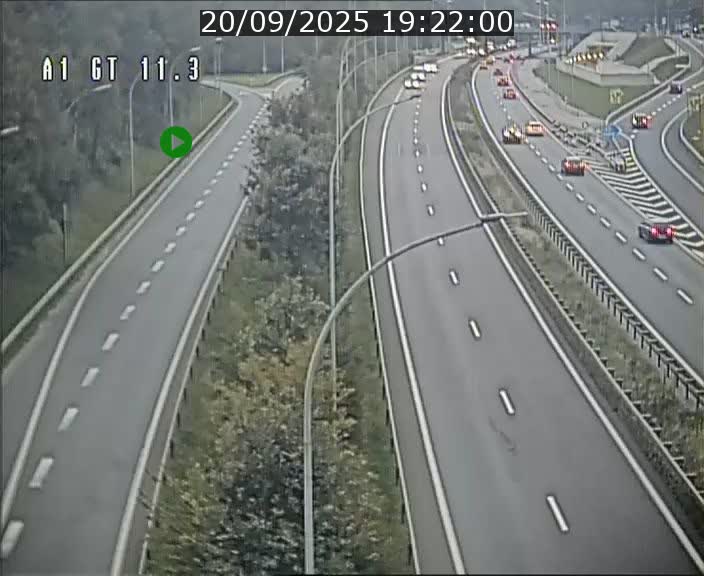 Traffic live webcam Luxembourg Senningerberg - A1 direction Allemagne - BK 11.3