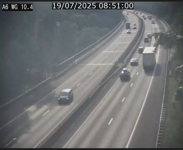 Traffic live webcam Luxembourg Mamer - A6 - BK 10.4 - direction Luxembourg/France/Allemagne