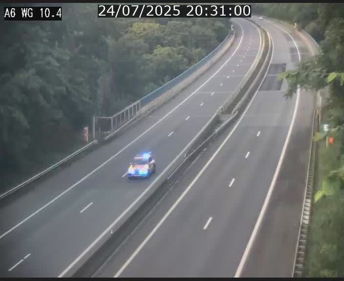 Traffic live webcam Luxembourg Mamer - A6 - BK 10.4 - direction Luxembourg/France/Allemagne