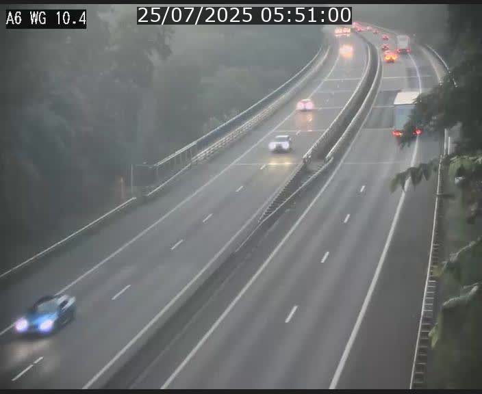 Traffic live webcam Luxembourg Mamer - A6 - BK 10.4 - direction Luxembourg/France/Allemagne