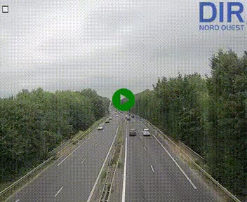 Webcam sur le périphérique de Caen (N814) à l'est de la ville, à Mondeville hauteur de la sortie 2, Presqu'île-Rives de l'Orne, au bout de l'autoroute A13