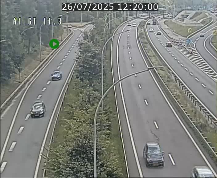Traffic live webcam Luxembourg Senningerberg - A1 direction Allemagne - BK 11.3