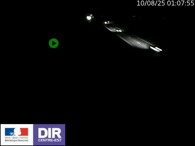 Webcam sur le contournement de Valence, sur la Nationale 7, à la jonction avec la N532, caméra orientée vers Grenoble