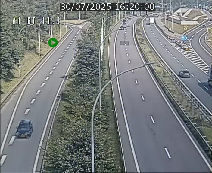 Traffic live webcam Luxembourg Senningerberg - A1 direction Allemagne - BK 11.3