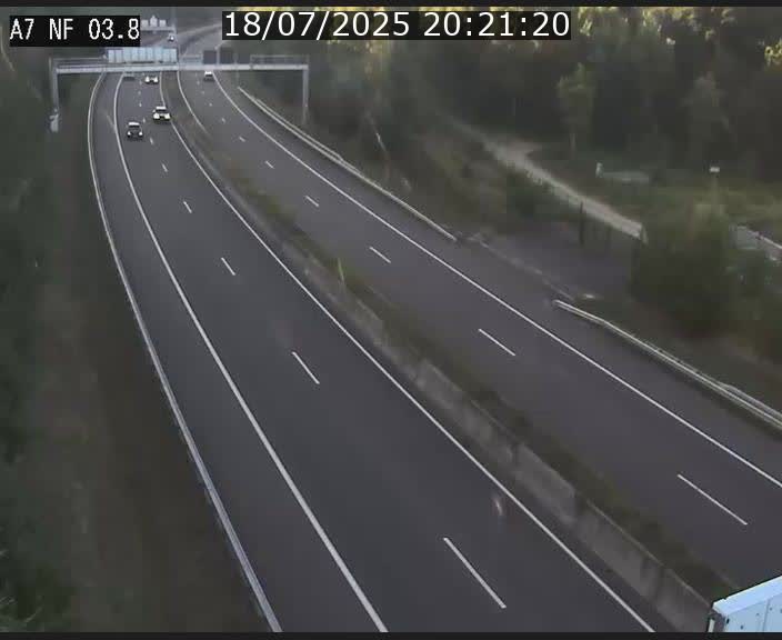Webcam autoroute A7 au Luxembourg à la sortie du Tunnel Stafelter vers le Nord