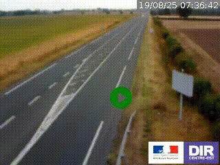 Webcam routière sur la RN7 à hauteur de Toulon-sur-Allier, entre Moulins et Vichy