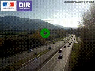 Caméra trafic à Meylan sur la Rocade-Sud de Grenoble en direction d'Aix-en-Provence