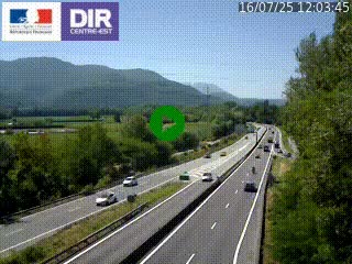 Caméra trafic à Meylan sur la Rocade-Sud de Grenoble en direction d'Aix-en-Provence