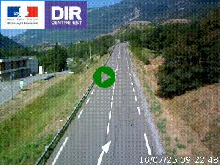 Web cam sur la N90 à Aime, en provenance de Bourg-Saint-Maurice et en direction d'Albertville