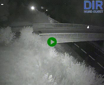 Webcam sur A84 à hauteur de Pont-Farcy, au niveau du pont autoroutier sur la Vire, au sud de Saint-Lô