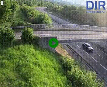 Webcam sur A84 à hauteur de Pont-Farcy, au niveau du pont autoroutier sur la Vire, au sud de Saint-Lô