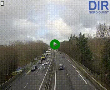 Webcam sur le périphérique de Caen (N814) à l'est de la ville, à Mondeville hauteur de la sortie 2, Presqu'île-Rives de l'Orne, au bout de l'autoroute A13