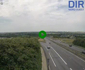 Webcam au début de l'A84 sur le périphérique Ouest de Caen (N814) à hauteur de la sortie 9, Porte de Bretagne