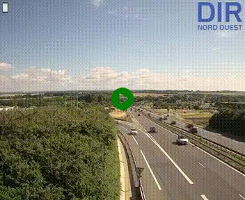 Webcam au début de l'A84 sur le périphérique Ouest de Caen (N814) à hauteur de la sortie 9, Porte de Bretagne