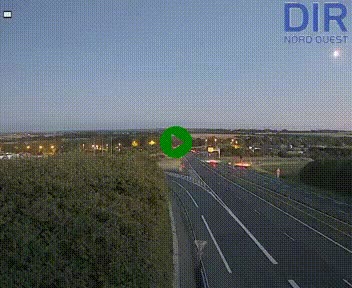 Webcam au début de l'A84 sur le périphérique Ouest de Caen (N814) à hauteur de la sortie 9, Porte de Bretagne
