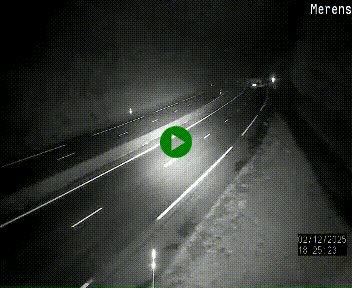 Webcam dans les Pyrénées à hauteur de Mérens-les-Vals sur N320, en direction de Pas de la Casa (Andorre)