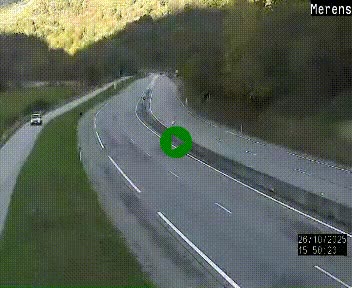 Webcam dans les Pyrénées à hauteur de Mérens-les-Vals sur N320, en direction de Pas de la Casa (Andorre)