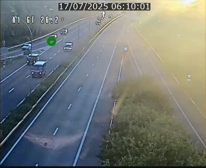 Traffic live webcam Luxembourg Grevenmacher - A1 direction Allemagne - BK 26.2