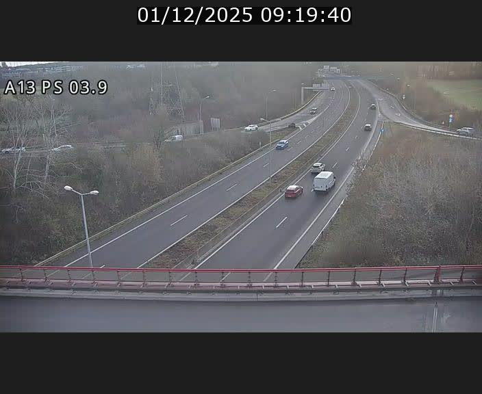 Traffic live webcam Luxembourg Differdange - A13 direction Esch-sur-Alzette - BK 3.9