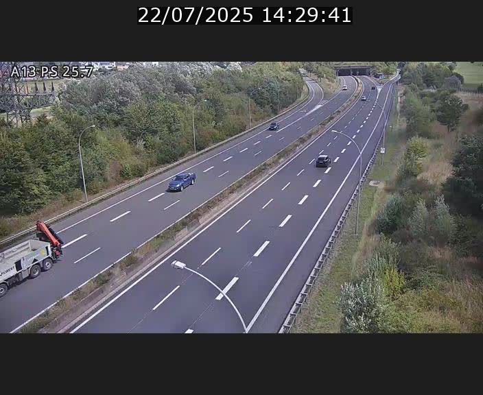 Traffic live webcam Luxembourg Frisange - A13 direction Allemagne - BK 26