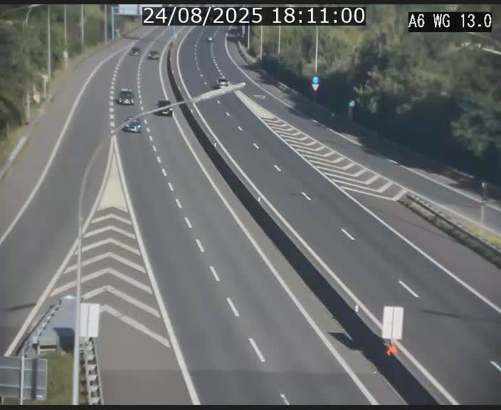 Traffic live webcam Luxembourg Mamer - A6 - BK 13 - direction Luxembourg/France/Allemagne