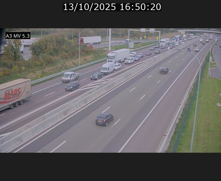 Webcam à l'Aire de Berchem au Luxembourg sur l'A3. Vue orientée vers la France
