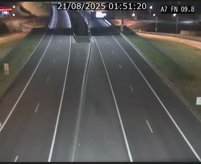 Caméra trafic Luxembourg - A7, Tunnel Gousselerbierg, sortie sud, direction rond-point Lorentzweiler (BK 9.9)