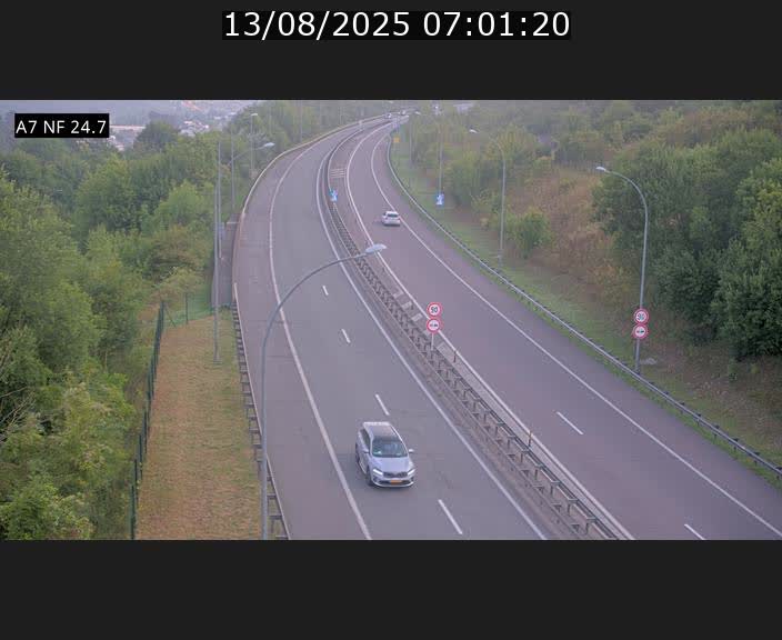 Caméra trafic Luxembourg - A7, Schieren direction Mersch