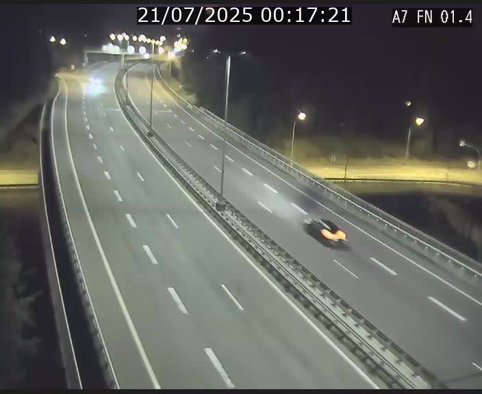 Caméra autoroute Luxembourg A7 - Tunnel Stafelter - direction Echangeur Grünewald