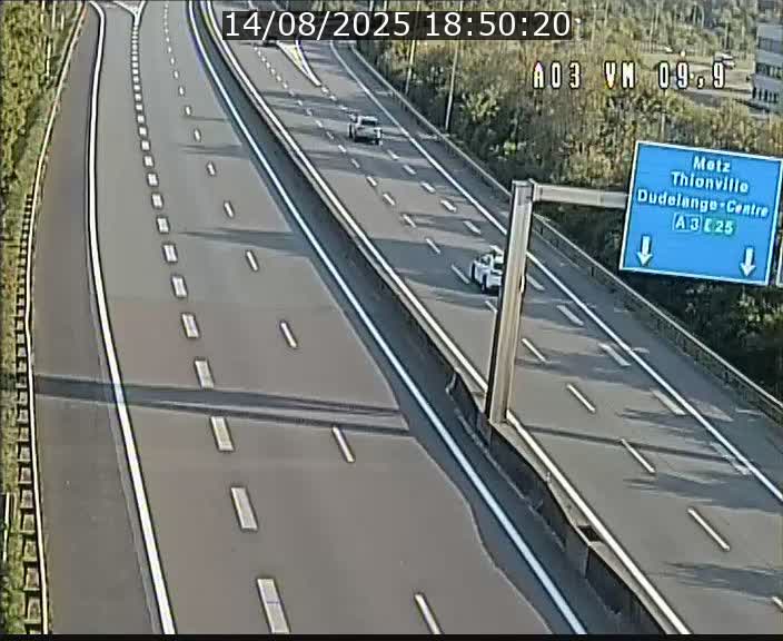 Webcam Autoroute à la Croix de Bettembourg - A3 - BK 9.9 - direction France