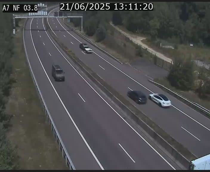 Webcam autoroute A7 au Luxembourg à la sortie du Tunnel Stafelter vers le Nord