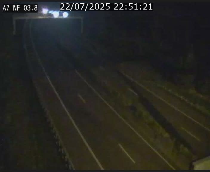 Webcam autoroute A7 au Luxembourg à la sortie du Tunnel Stafelter vers le Nord
