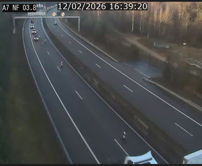 Webcam autoroute A7 au Luxembourg à la sortie du Tunnel Stafelter vers le Nord