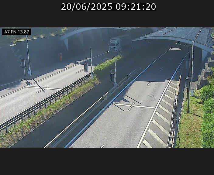 Caméra trafic Luxembourg - A7, Tunnel Gousselerbierg, entrée nord, direction Lorentzweiler