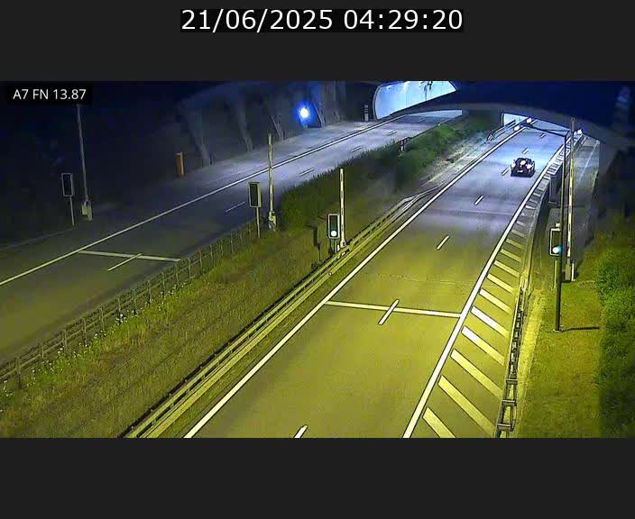 Caméra trafic Luxembourg - A7, Tunnel Gousselerbierg, entrée nord, direction Lorentzweiler