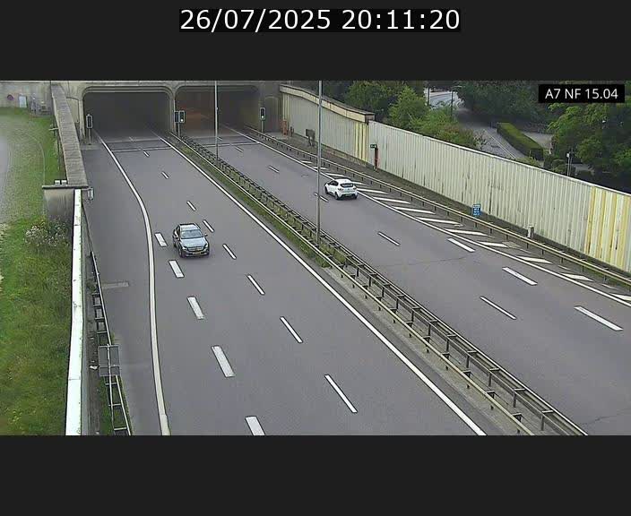 Caméra trafic Luxembourg - A7, Tunnel Mersch, entrée sud, direction Ettelbruck