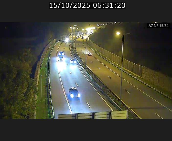 Caméra trafic Luxembourg - A7, Tunnel Mersch, entrée nord, direction Lorentzweiler