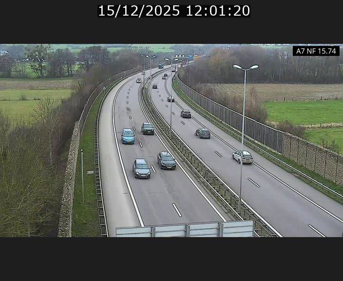 Caméra trafic Luxembourg - A7, Tunnel Mersch, entrée nord, direction Lorentzweiler