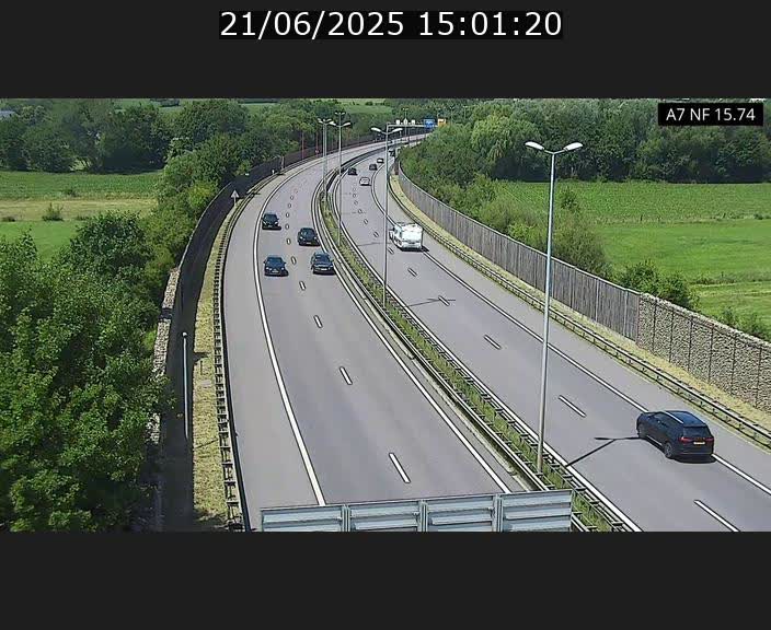 Caméra trafic Luxembourg - A7, Tunnel Mersch, entrée nord, direction Lorentzweiler