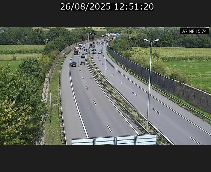 Caméra trafic Luxembourg - A7, Tunnel Mersch, entrée nord, direction Lorentzweiler