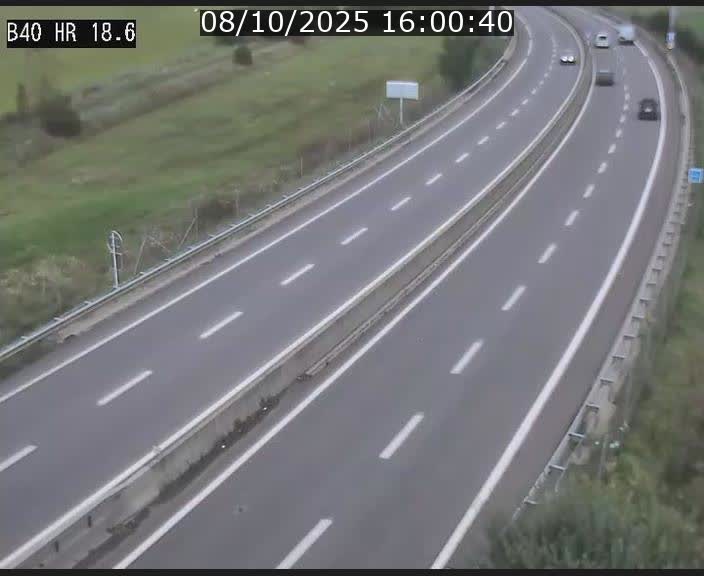 Webcam sur la route de liaison entre Micheville et Esch-Belval à la frontière entre le Luxembourg et la France. Vue orientée vers la Lorraine.