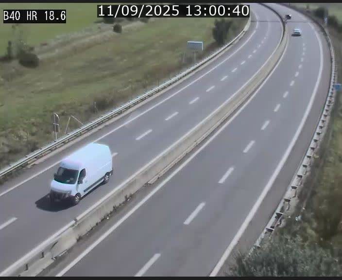 Webcam sur la route de liaison entre Micheville et Esch-Belval à la frontière entre le Luxembourg et la France. Vue orientée vers la Lorraine.
