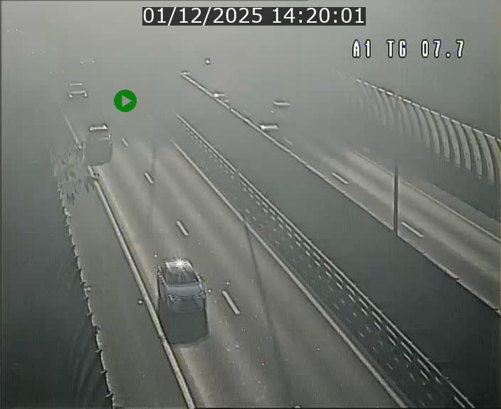 Traffic live webcam Luxembourg Kirchberg - A1 direction Luxembourg-ville - BK 7.7