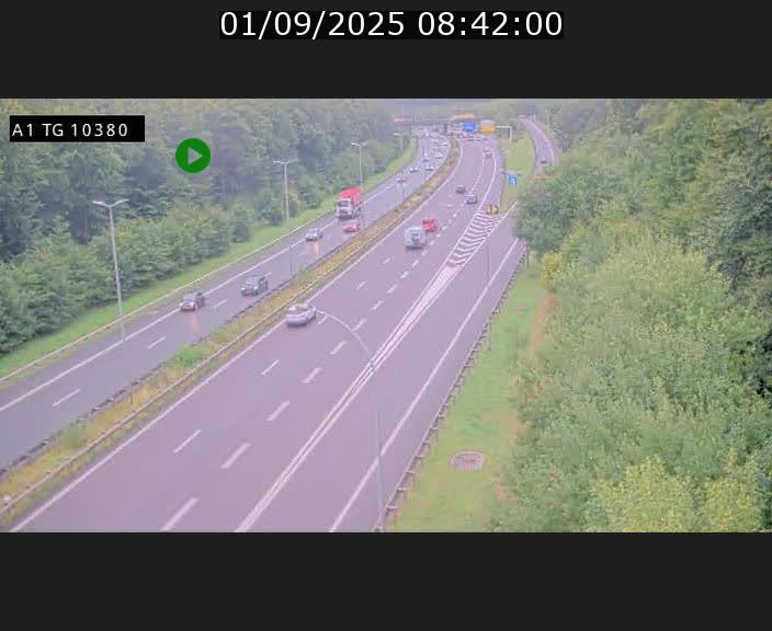 Traffic live webcam Luxembourg Senningerberg - A1 direction Luxembourg Kirchberg - BK 10.3