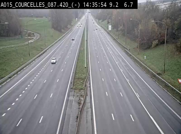 Webcam autoroute Belgique - Viesville - E42 direction Mons - BK 84.35