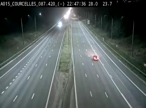 Webcam autoroute Belgique - Viesville - E42 direction Mons - BK 84.35