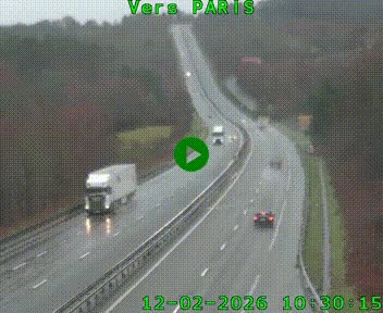 Caméra routière sur l'autoroute A20 à Bessines-sur-Gartempe. Vue orientée vers Paris