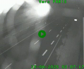 Caméra routière sur l'autoroute A20 à Saint-Hilaire-Bonneval, au sud de Limoges. Vue orientée vers Paris